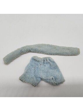 Vintage 1960s Barbie Ken Doll Blue Terry Cloth Scarf & Shorts